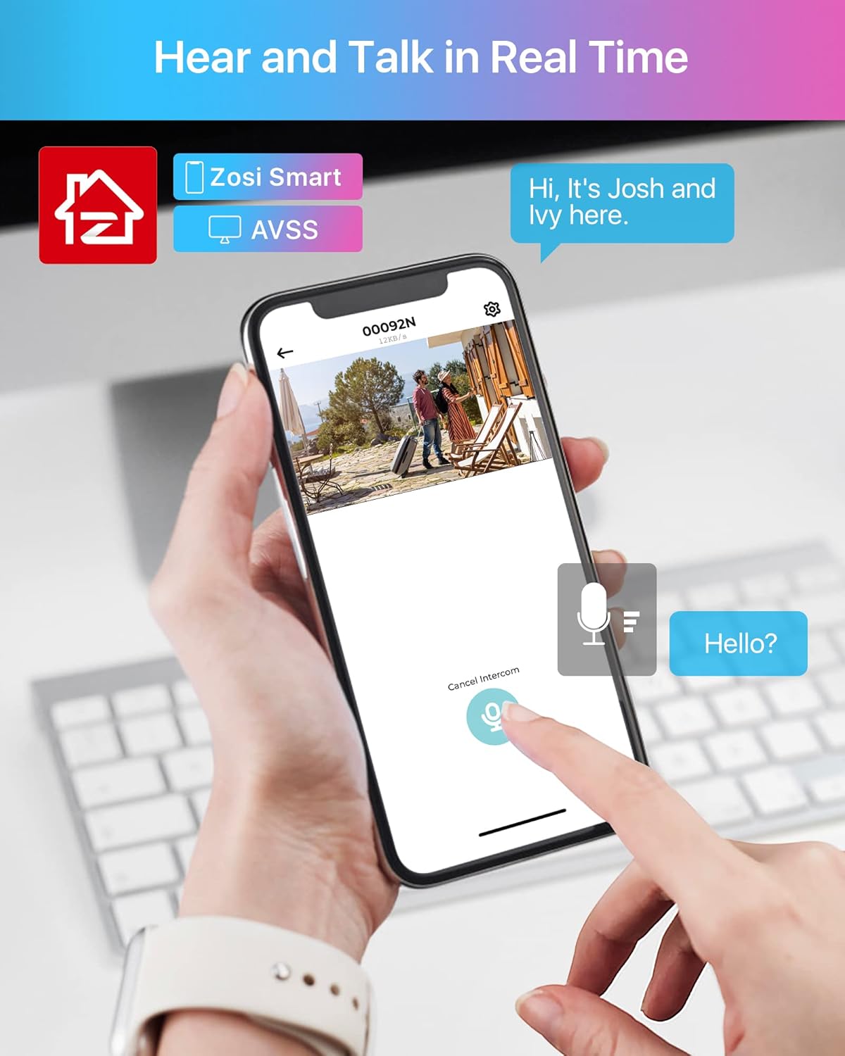 ZOSI 2pcs 5MP PoE IP Camera with Night Vision for Outdoor Indoor Power Over Ethernet Surveillance System,2-Way Audio,Color Night Vision,Only Work PoE NVR,ZR16DK,ZR08EN,ZR08DN,ZR08PN : Electronics