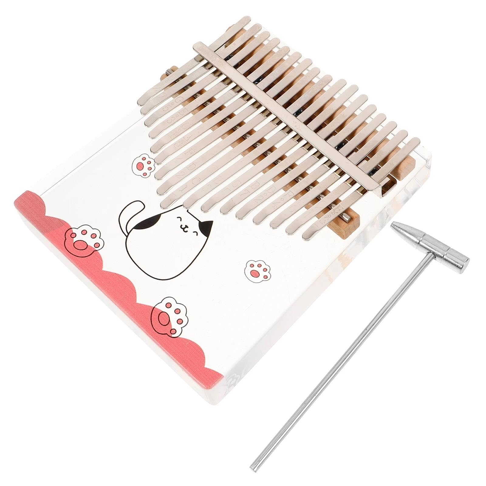 Kalimba Principiantes Kalimba De Acrílico De 17 Notas Con Manivela Para Principiantes