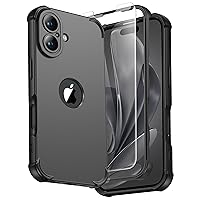 ORETECH Cover per iPhone 16 6,1", Custodia iPhone 16 con [2 x Pellicole Vetro Temperato][Protezione