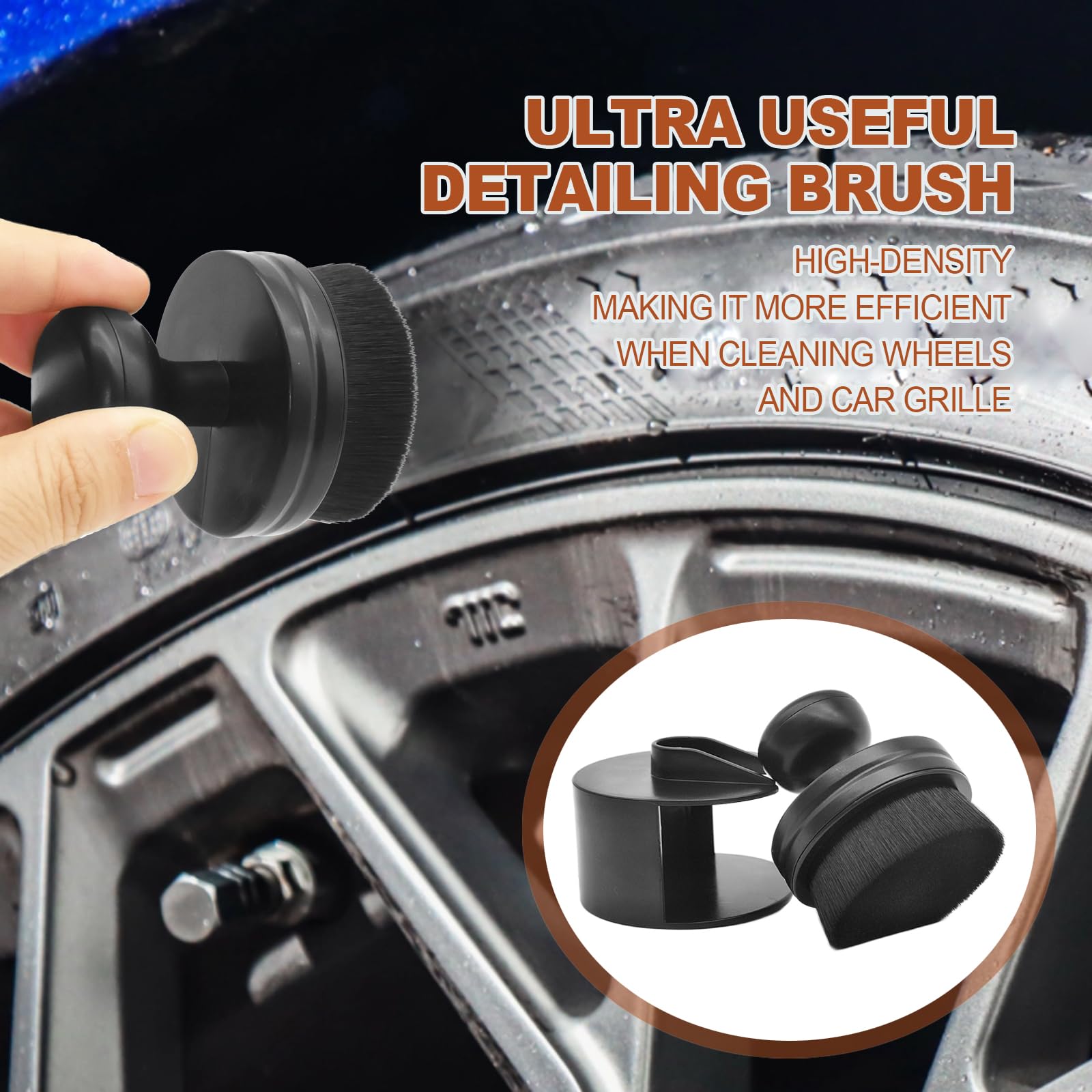 2PCS Car Interior Dust Brush, Soft Scratch Free Auto Detailing
