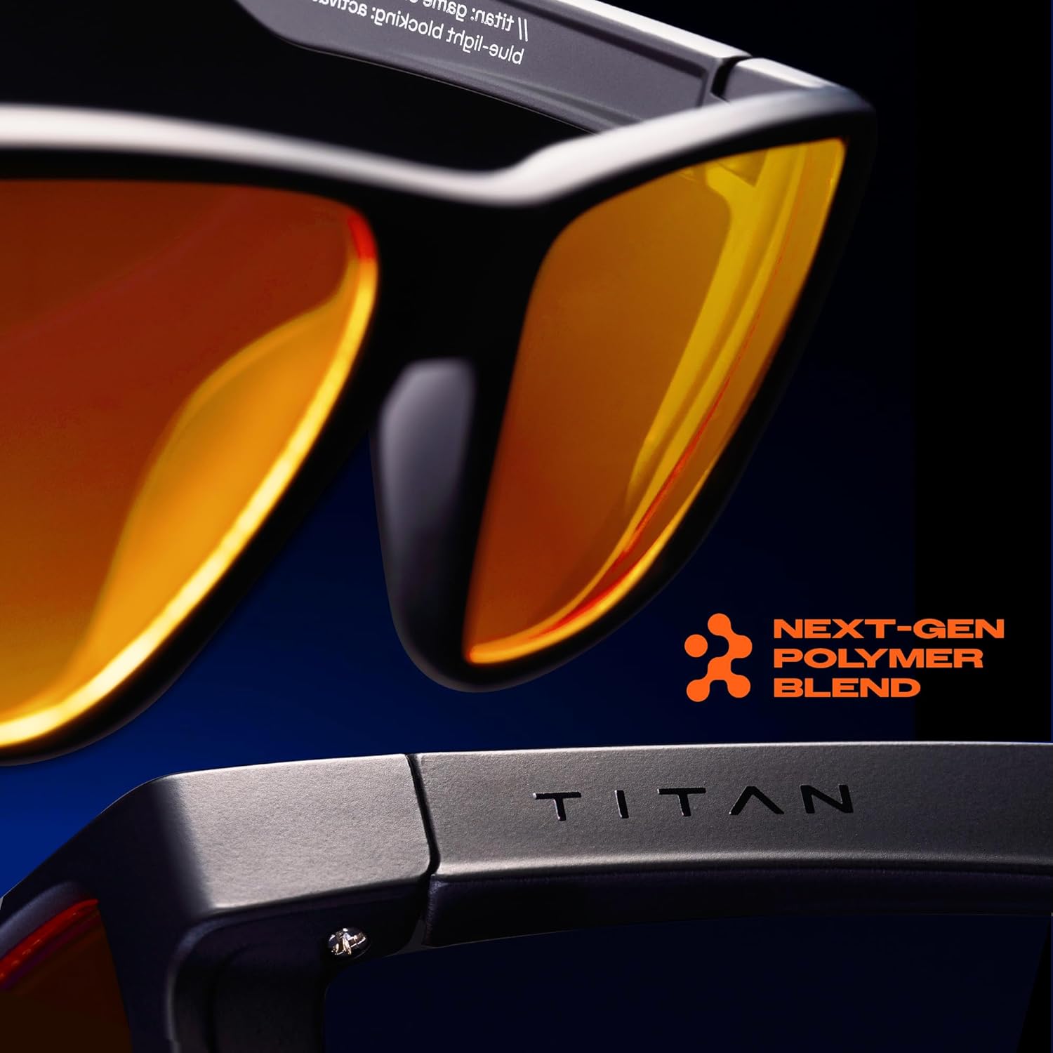 Titan Gaming Glasses, Blue Light Blocking, Night Driving Glasses for Men, Computer Protection Christmas Gift for Gamers - Image 2
