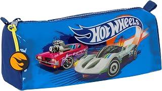 Hot Wheels Sonny - Portatodo con Cremallera y Compartimiento, Estuche Infantil, Estuche Niño, Ideal para Niños en Edad Escolar, Cómodo y Versátil, Calidad y Resistencia, 21x7x8 cm, Color Azul Marino