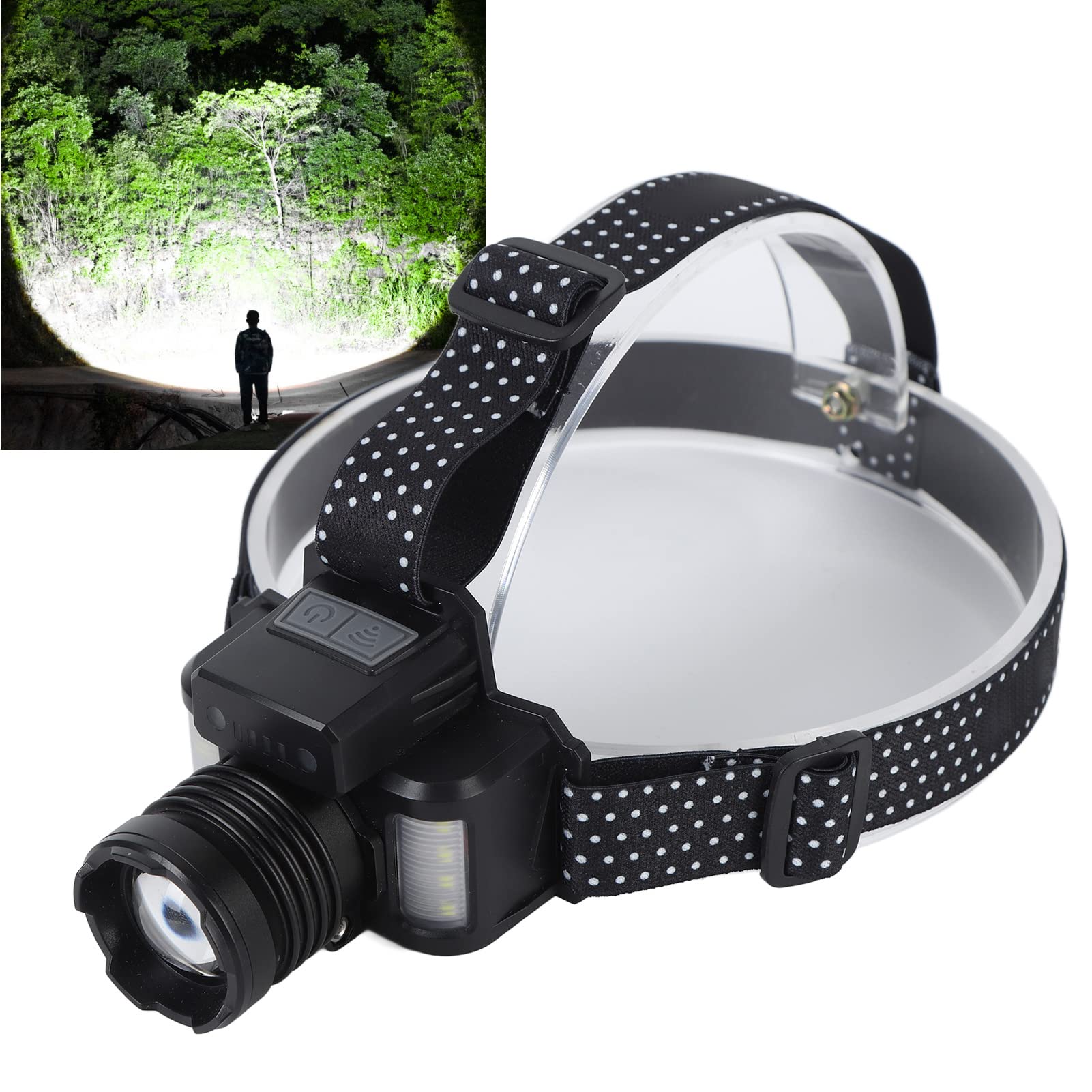 Lampe de poche à lampe phare LED LED USB Super brillant pour la pêche de nuit en camping