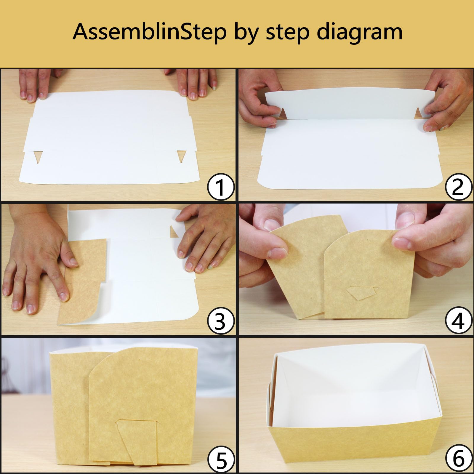 Moldes de papel para hornear, 7 x 3.6 x 3.1 pulgadas, molde rectangular de panadería reciclable natural de 25 quilates, apto para microondas y congelador