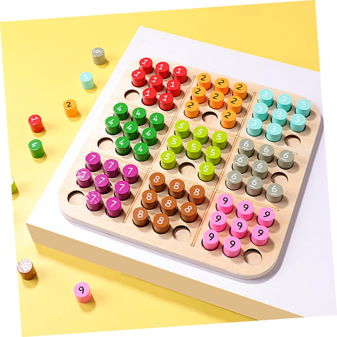 Milisten Juego de Sudoku Educativo para Niños y Niñas, Material Sintético, Desarrolla Habilidades Lógicas, Adecuado para Familias y Grupos, Set de 1 Unidad