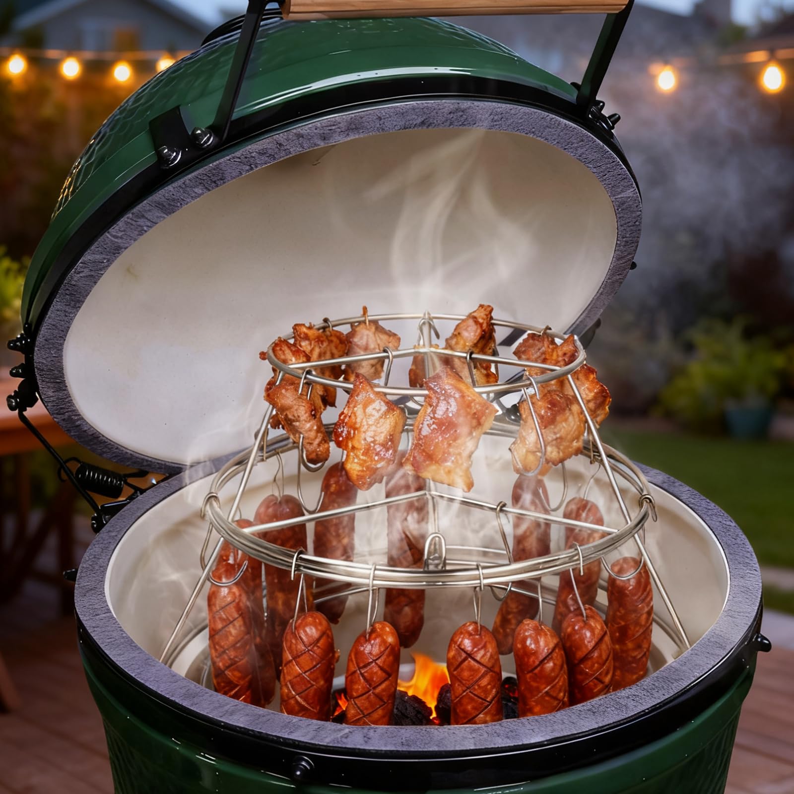 cooking fish big green egg best accessories 3-Tier Rib Hanging System for XL, for Kamado Joe Big, Rib Hanger with Removable Hooks 304 Stainless Steel Replacement Kit Grill Racks BGE : Patio a ConvEGGtor basket and DRAG+PRESSURE_specs001:2kg Abu Garcia Cardinal reels Model:VTC68MXF