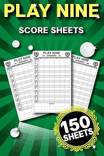 Play Nine Score Sheets: 150 Score Pads, a Perfect Gift for Play 9 Golf Card Game Enthusiasts