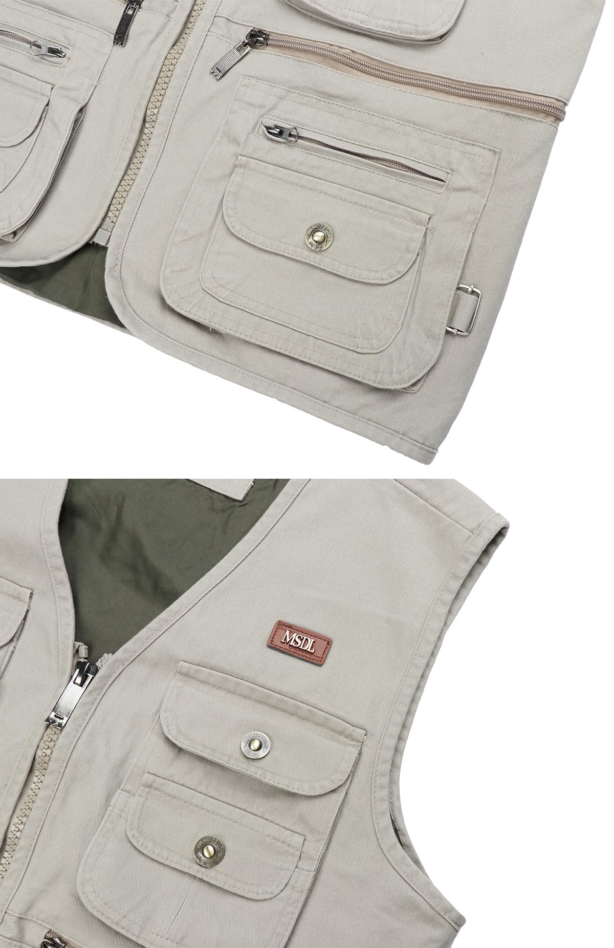 Hommes Gilet de Pêche Multi-Poches Gilet Photographie Chasse Veste Sans Manche de Plein Air Gilet Journaliste de Voyage Pêche