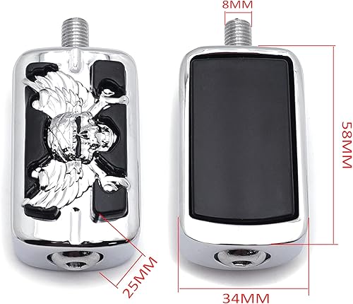 Miniatura 2 de XKH - Palanca de cambio de cráneo con forma de zombi de cráneo compatible con Electra Wide Super Low Glide Softail XLX Chrome [P/N: MT216-062-CD2]