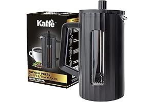 Kaffe French Press Coffee Maker - Lightweight, Durable and Portable 3-Level Filter...