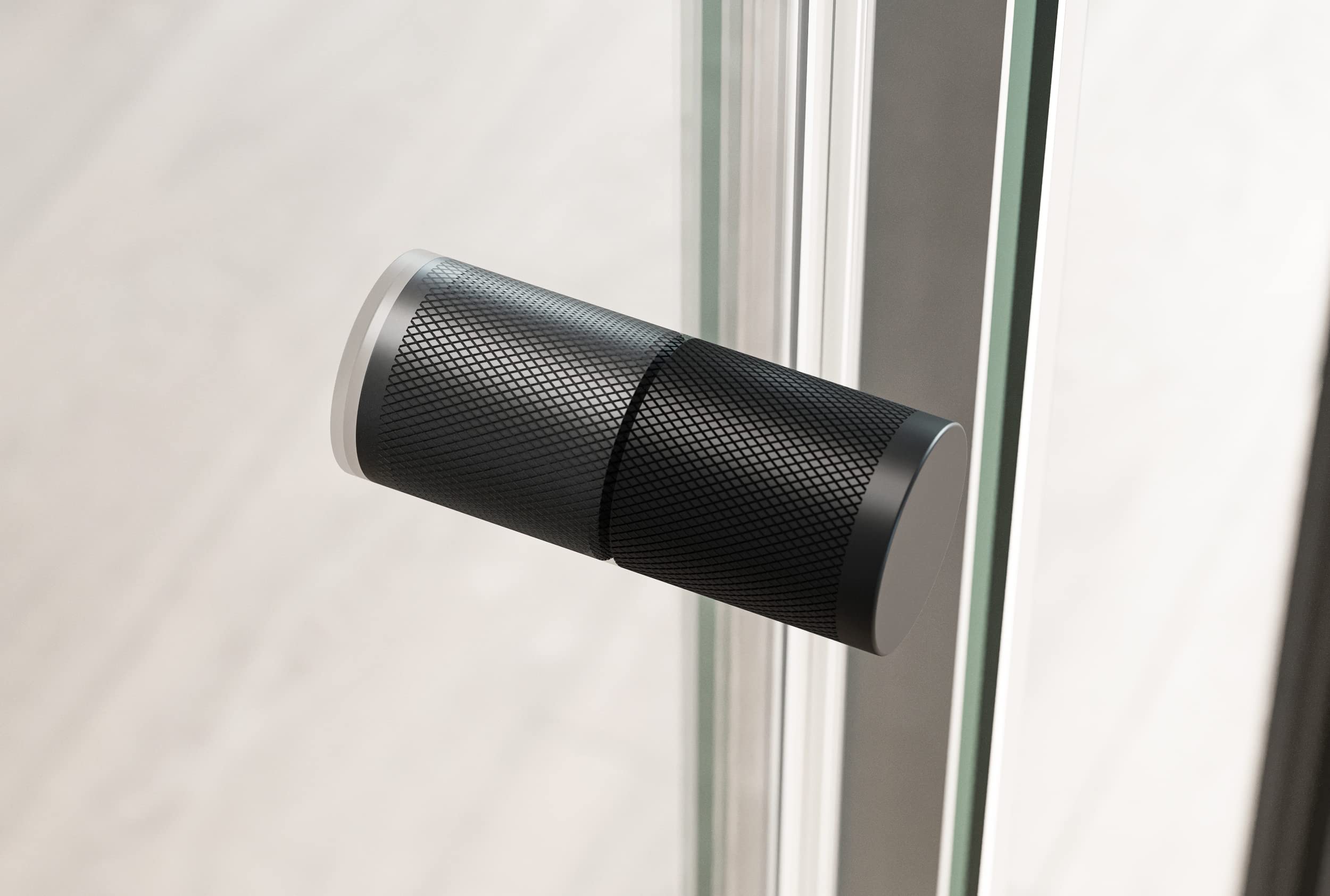BERNSTEIN Cabina de duchacon puerta giratoria ducha de esquina NT606 FLEX - elemento de puerta de ducha x ancho: 80x140cm de vidrio transparente ESG de 6 mm - color del perfil negro mate