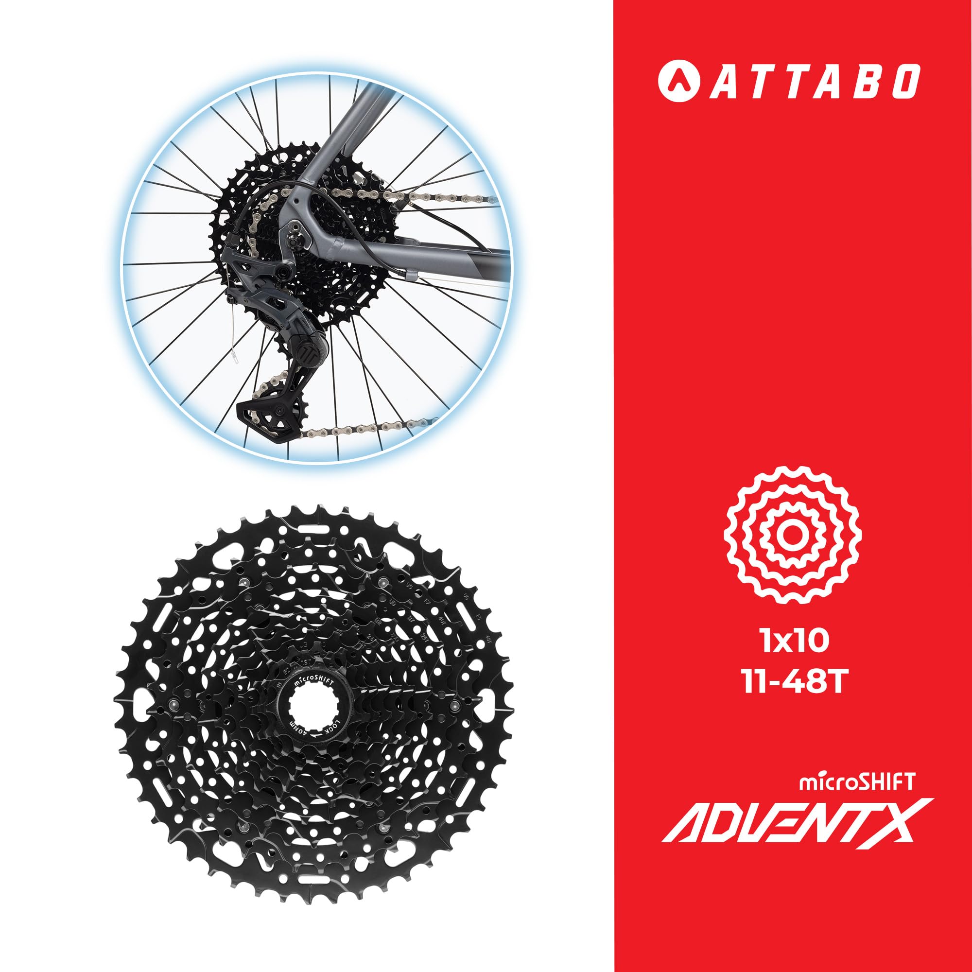 ATTABO Gravel Bike GRADO 2.0 z aluminiową ramą 52-56 cm, ergonomiczna kierownica, mechaniczny hamulec tarczowy TEKTRO rower z kołami 28" z akcesoriami, regulowane siodełko, 10-biegowa skrzynia biegów