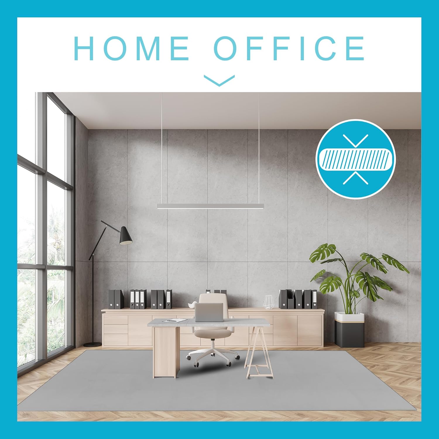 BODYTECH Puzzle Exercise Mat Interlocking Foam and Tile Mats for Home Gym. Floor Padding for Small Child. Gray Color 18 x 18 x ½ Thick 32 Sheet 72 SQFT