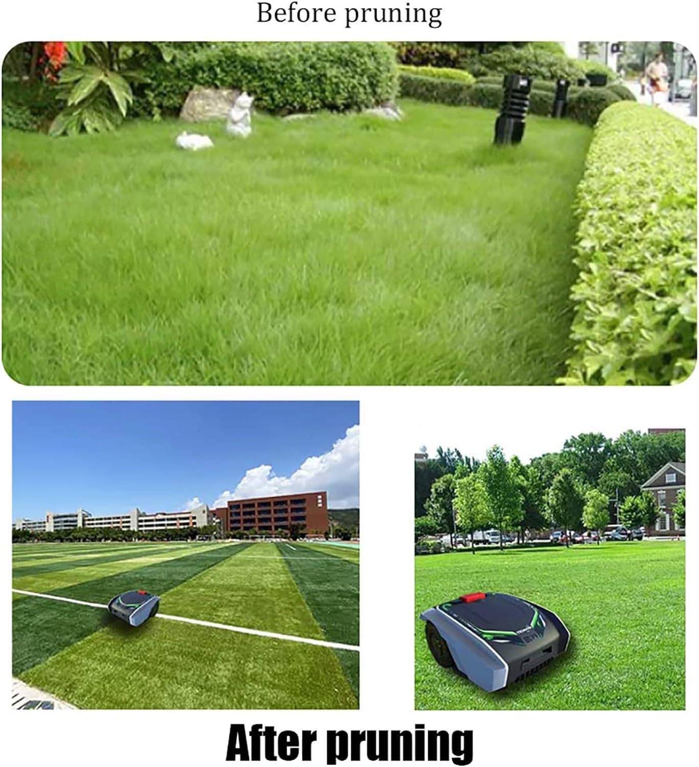 Robot Rasaerba per Giardini Fino 1500M²,Rasaerba Automatico Con Intelligenza per Prato Ben Curato,Pianificazione Del Percorso,Controllo App per Smartphone Wifi,Dispositivo Di Protezione Sicurezz,Grey
