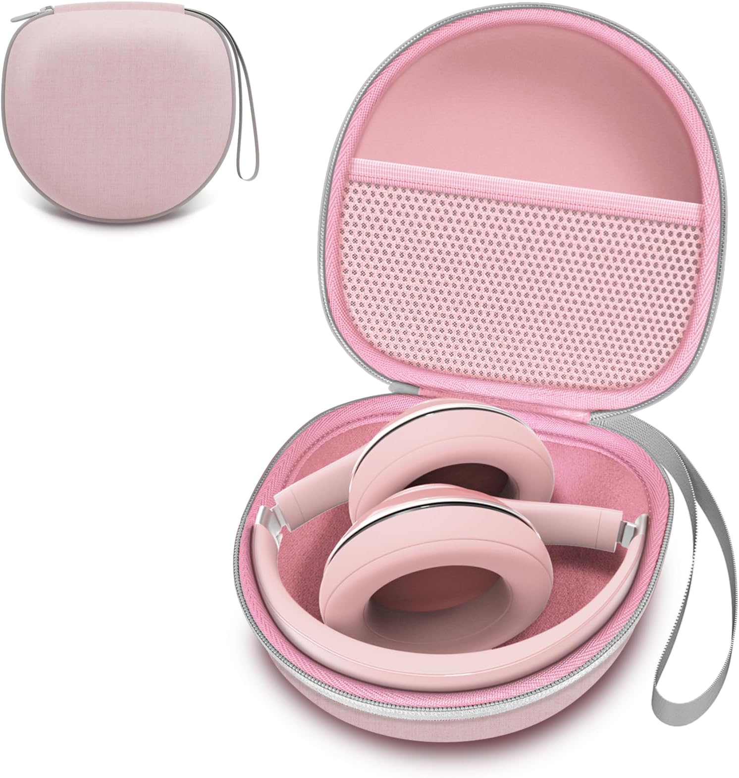 Headphone Case Compatible with Bose QuietComfort/BERIBES/TOZO/KVIDIO/Beats/Soundcore Anker Noise Cancelling Over-Ear Headphones, Pink