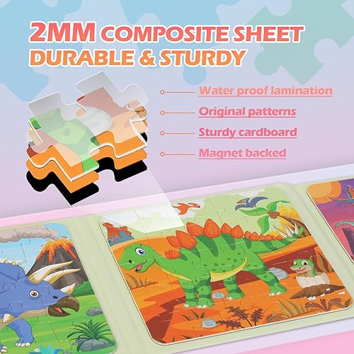 Miniatura 3 de Rompecabezas magnéticos para niños de 3 a 5 años, rompecabezas para niños de 4 a 8 años, rompecabezas para niños de 2 a 4 años, libro de