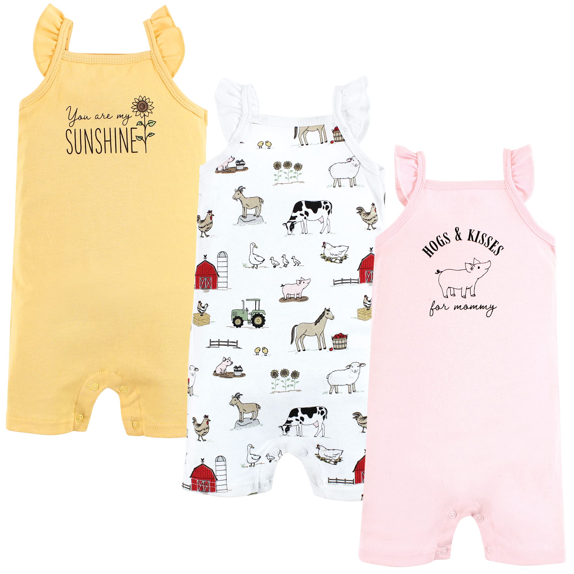 Hudson BabyUnisex Cotton Rompers