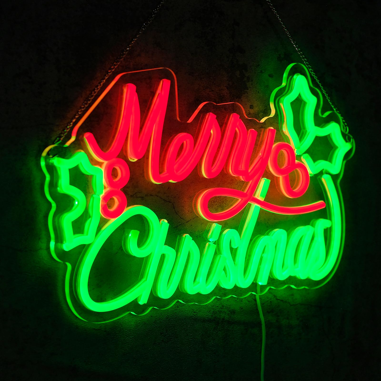 Letrero de neón de Feliz Navidad para habitación, letreros de neón para decoración de pared, letrero LED para habitación, decoración del hogar, fiesta