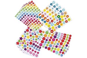 VUFVOID Mini Flower Dot Heart Star Shaped Stickers