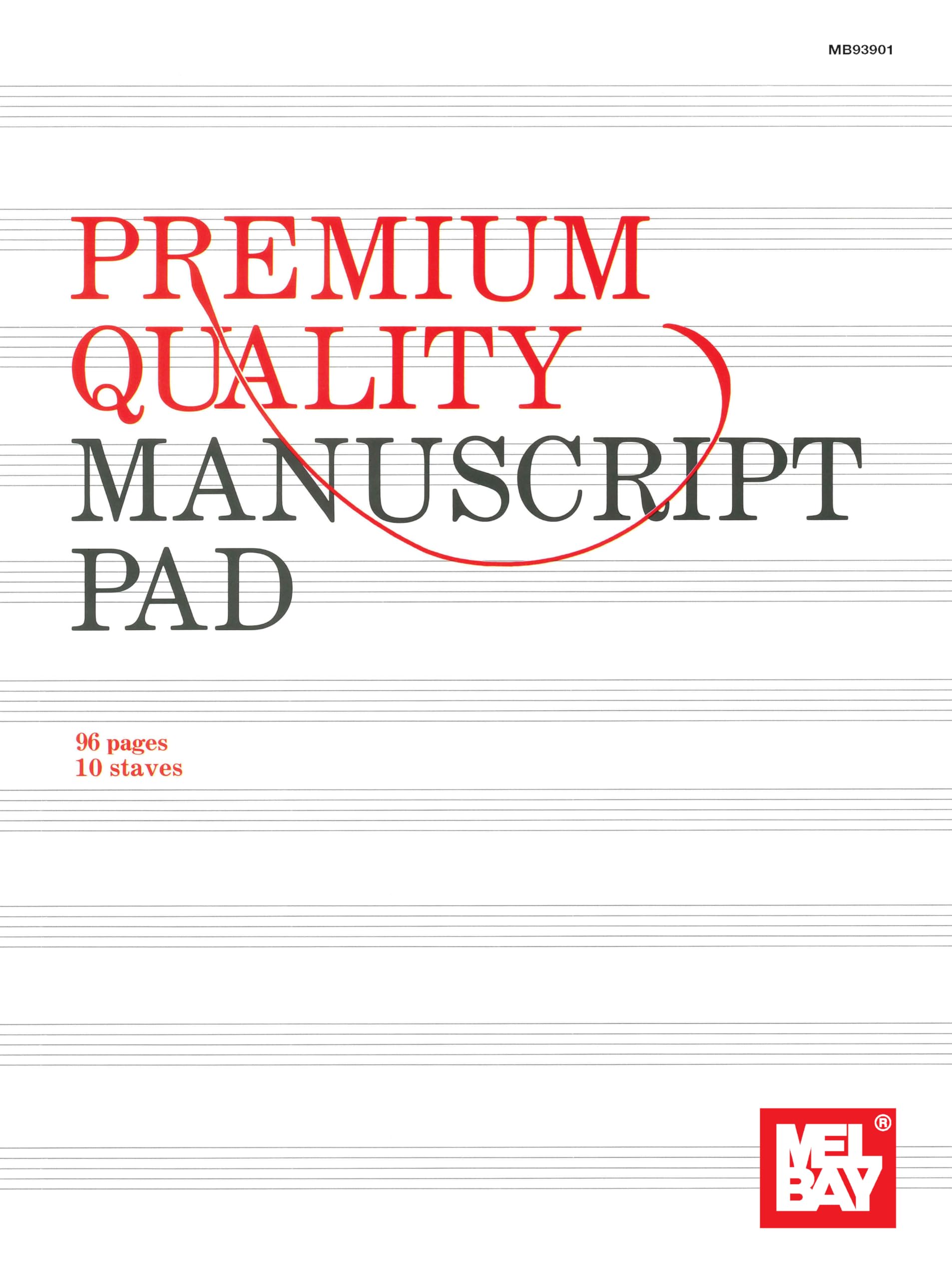 Mel Bay Premium Quality Manuscript Pad, Ten-Stave