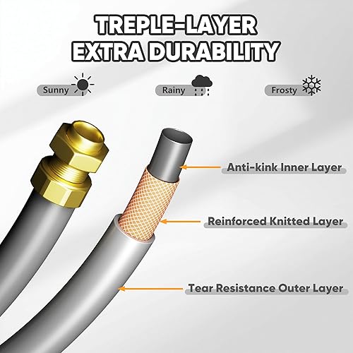Miniatura 8 de SILVEL Carrete de manguera de jardín retráctil, carrete de manguera automático resistente para montaje en pared de 12 pulgadas x 75 pies con