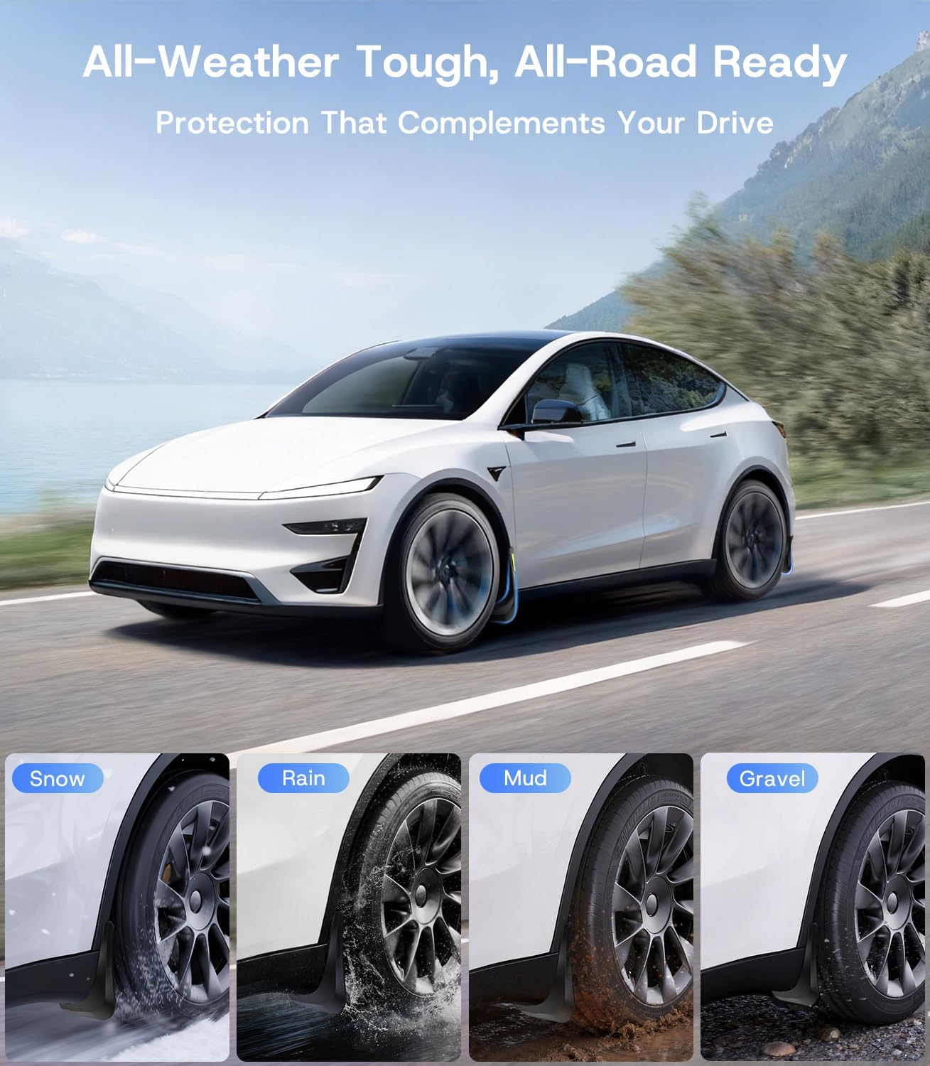 2026 Upgrade Mud Flaps for Tesla Model Y Juniper 2025-2026