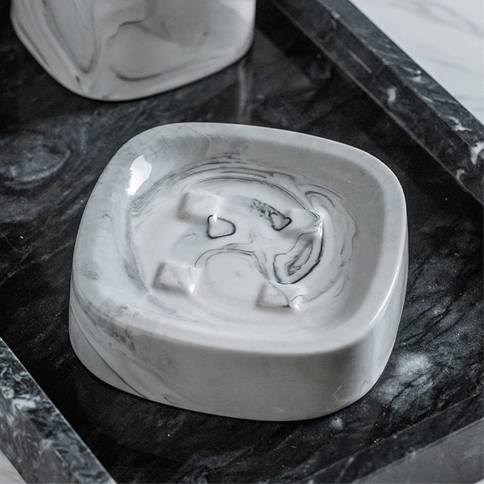 Zestaw akcesoriów łazienkowych Dozownik Mydła Butelka 4-zestaw Ceramiczny Dozownik Mydła Marmurkowy Minimalistyczny Zestaw Wyposażenia Łazienki Do Wystroju Domu Zestaw dozownika mydła