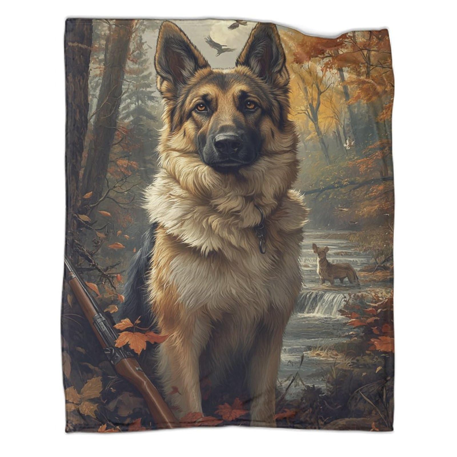 Couverture luxueuse en fausse polaire motif chien 3D au fini super doux et chaud