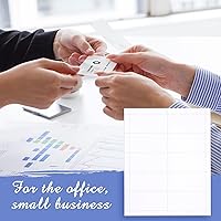 Vista 6 de 2000 tarjetas de presentación imprimibles en blanco de 3.5 x 2 pulgadas, tarjetas de visita perforadas pesadas de doble cara para impresión láser