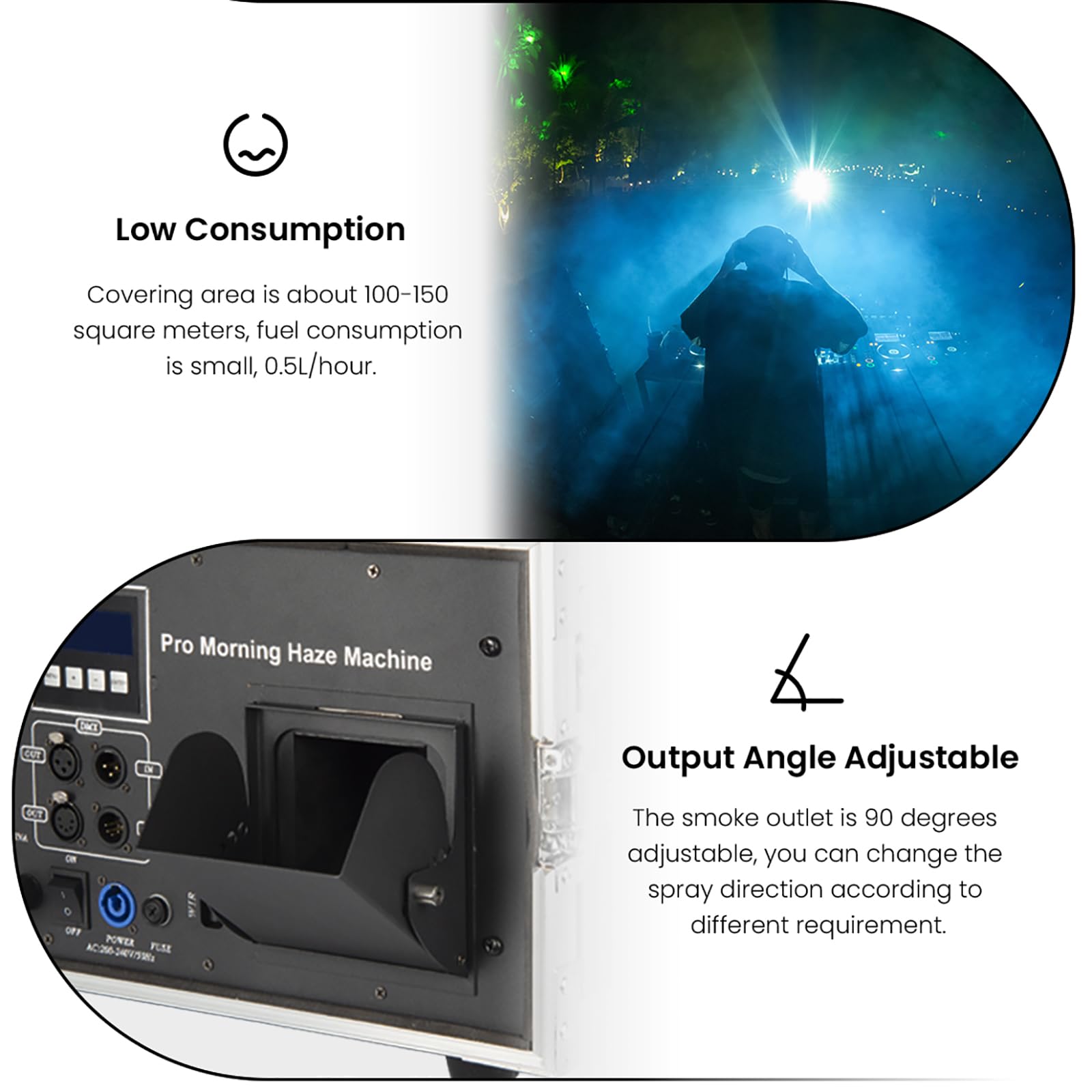 Máquina De Niebla Matutina, Potente Generador De Niebla De 1200 W con Control DMX 512, Máquina De Humo para Escenarios, Bares, Discotecas, Equipos De DJ
