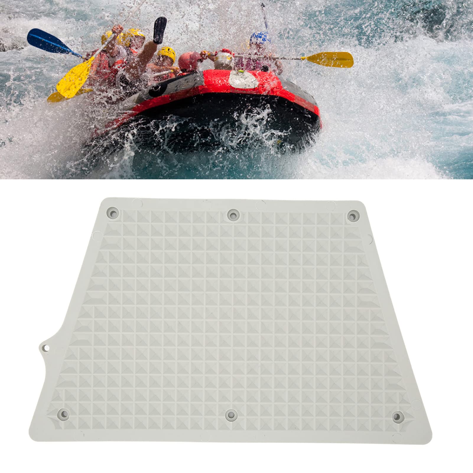 Tissting Heckschutzplatte Außenborder, Stabile PVC Motorhalterungspolster 320x194mm Trapezförmig für Schlauchboot Kajak