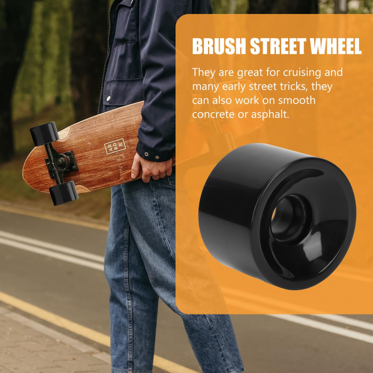 8 STK Skateboard-Rad Skateboard-Teile Ersatz-Board-Räder Skateboard zubehör Ersatzräder für Skateboard Outdoor-Zubehör Innenausstattung Ersatzrollen für Longboards Lange Boardräder