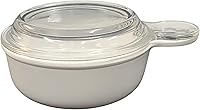 Vista 1 de Corning Ware French White Grab-It Heat N' Eat w/ Glass Lid - P 150 B