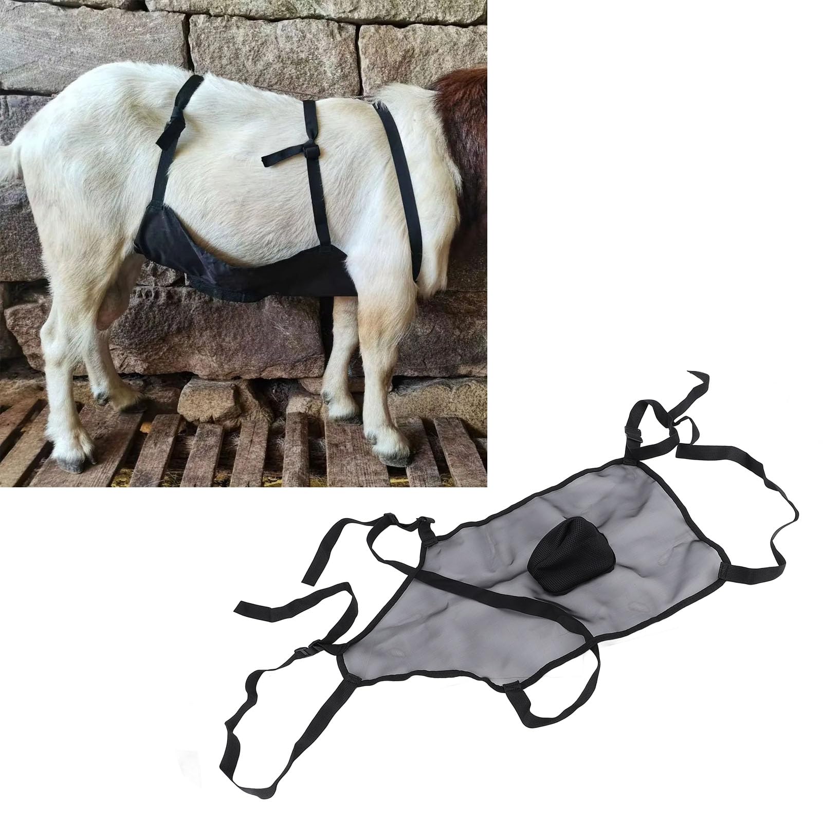 Tablier D'élevage Anti-Accouplement, Tissu Respirant de Protection, Vêtements D'élevage de Longue Durée, Tablier Anti-élevage, Jupe Anti-Accouplement pour Moutons et Chèvres (Noir)