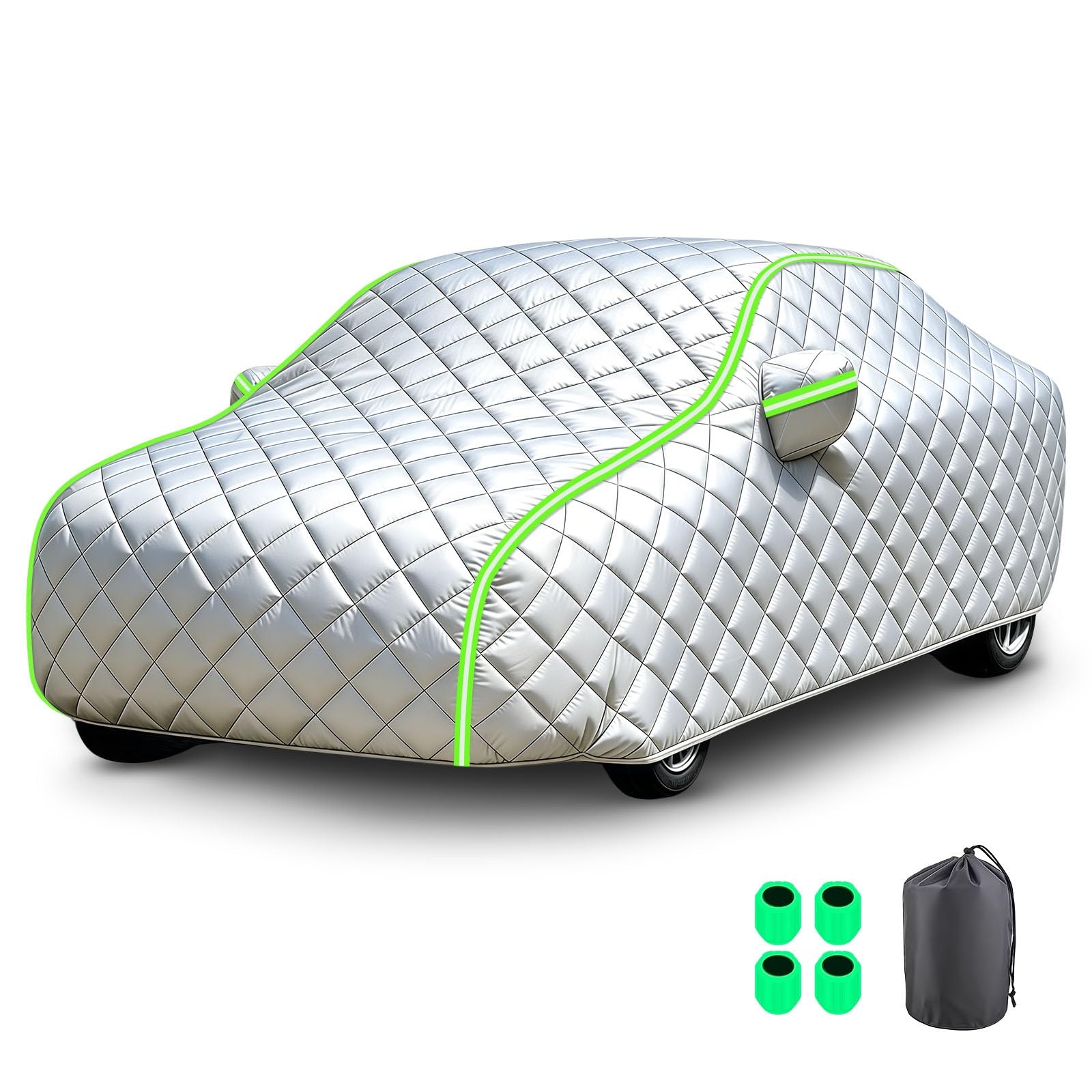 Hagel Vollauto-Abdeckung für Audi TT (4 Seater)/MK2 2007-2014| 4041x1764x1349mm|Verdickte Autoabdeckplane Außenbereich–Wasserdicht,atmungsaktiv und mit Sonnenschutz für Winter und Sommer