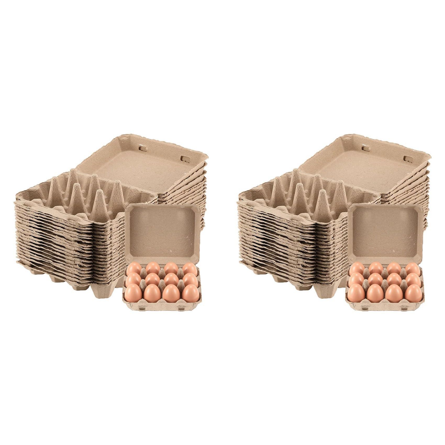 Hndhbfgrt 40 Pack Egg Cartons, Paper Pulp Square Egg Cartons Eggs, Egg Cartons Container Empty Egg Tray Pulp Egg Holder
