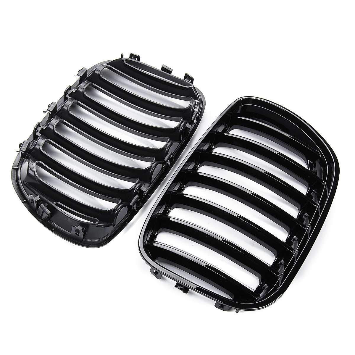 X5 E53 2004–2006 Frontstoßstangengitter für Frontstoßstange, glänzend, Schwarz, 1 Paar
