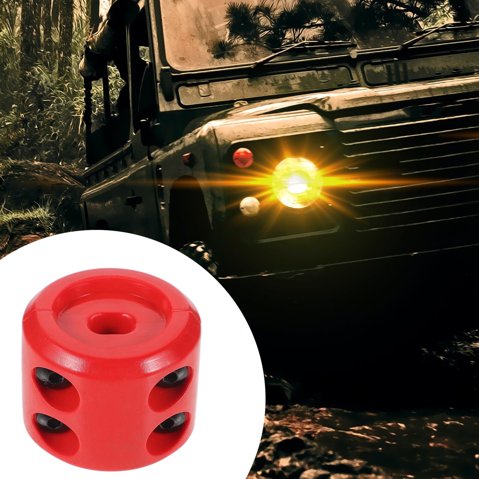NUOBESTY Butée Câble Treuil Caoutchouc Clé Allen pour Crochet Treuil ATV Utv Protection Câble Treuillage Utilisations Toutes Saisons