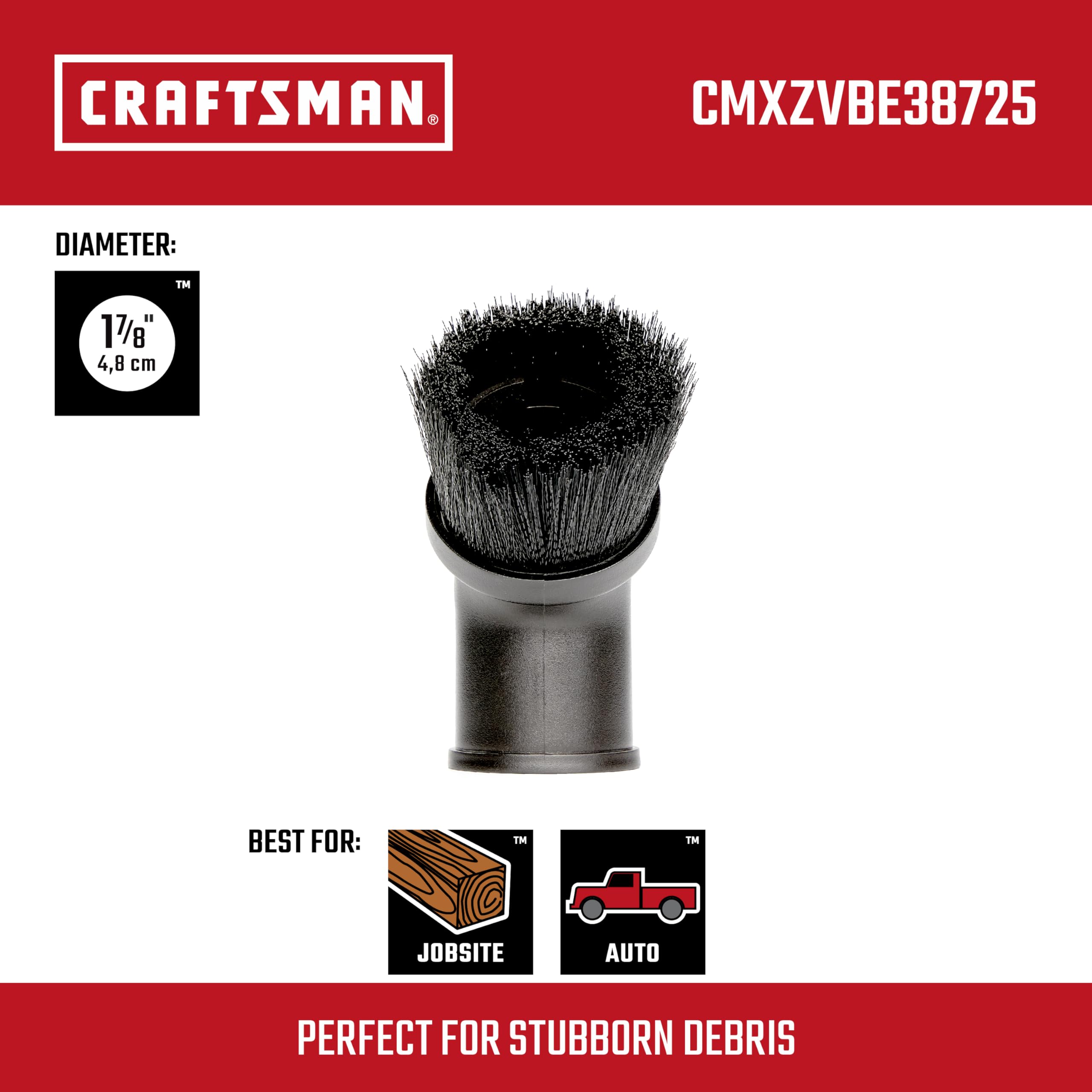 CRAFTSMAN CMXZVBE38725 1-7/8 in. Dusting Brush Wet/Dry Shop