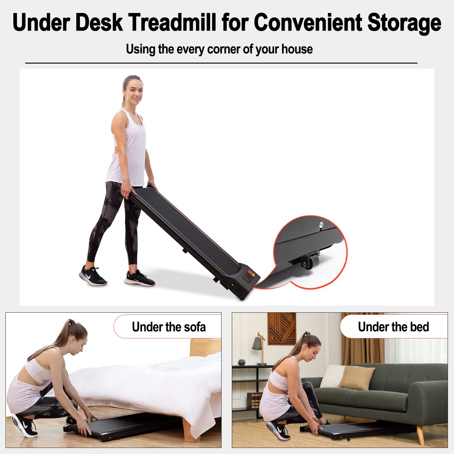 TODO Under Desk Treadmill Electric Portable Walkstation Installation