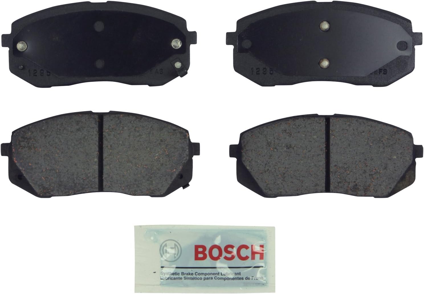 BOSCHBE1295 Blue Ceramic Disc Brake Pad Set - Compatible With Select Hyundai Sonata, Tucson; Kia Cadenza, Rondo, Soul EV, Sportage; FRONT