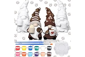Hollowfly 2 Pack DIY Paint Gnome Statues