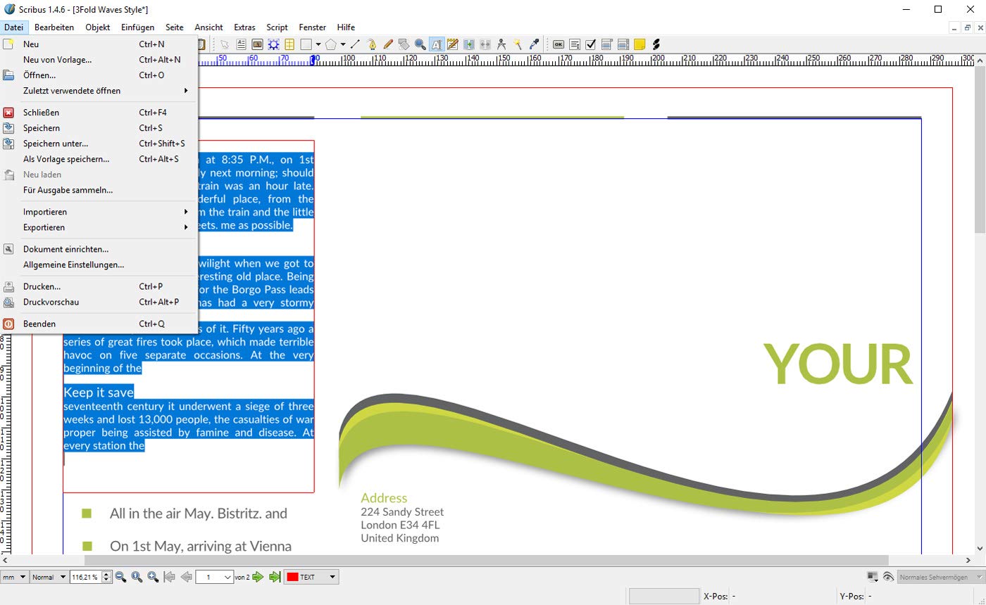 Scribus Desktop-Publishing