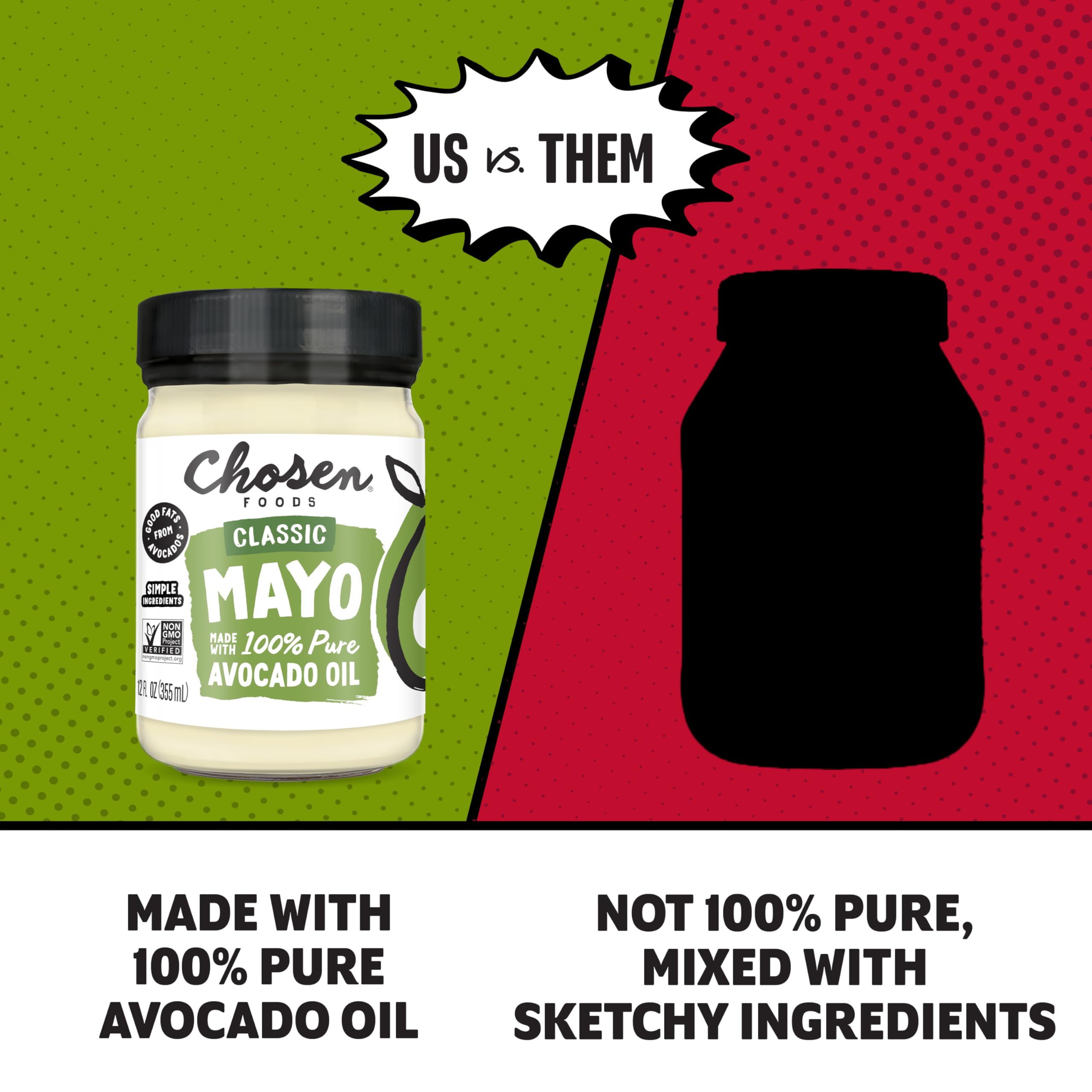 Chosen Foods Classic Mayo, 11.25 Fl Oz - 100% Pure Avocado Oil