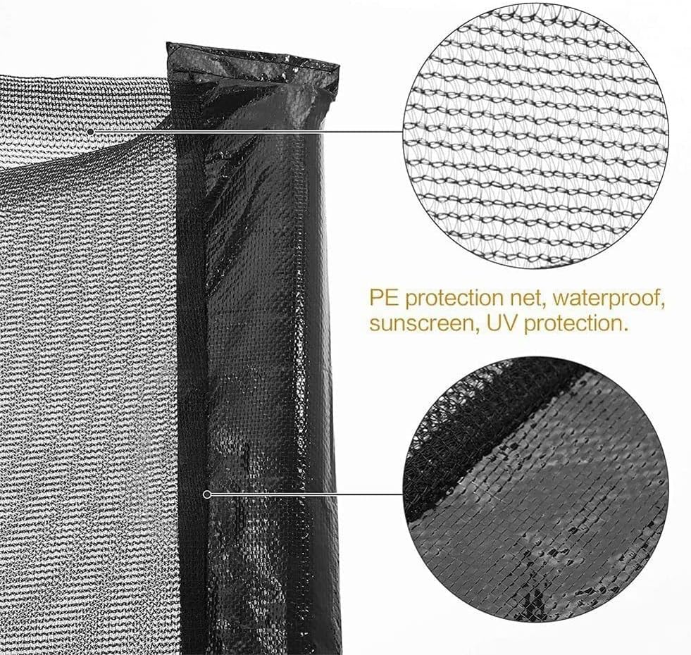 CIRONI Trampoline Replacement Safety Net for Garden Trampoline, 6ft 8ft 10ft 12ft 13ft 14ft 16ft UV & Tear-Resistant Trampoline Enclosure Net with Double-Headed Zippers