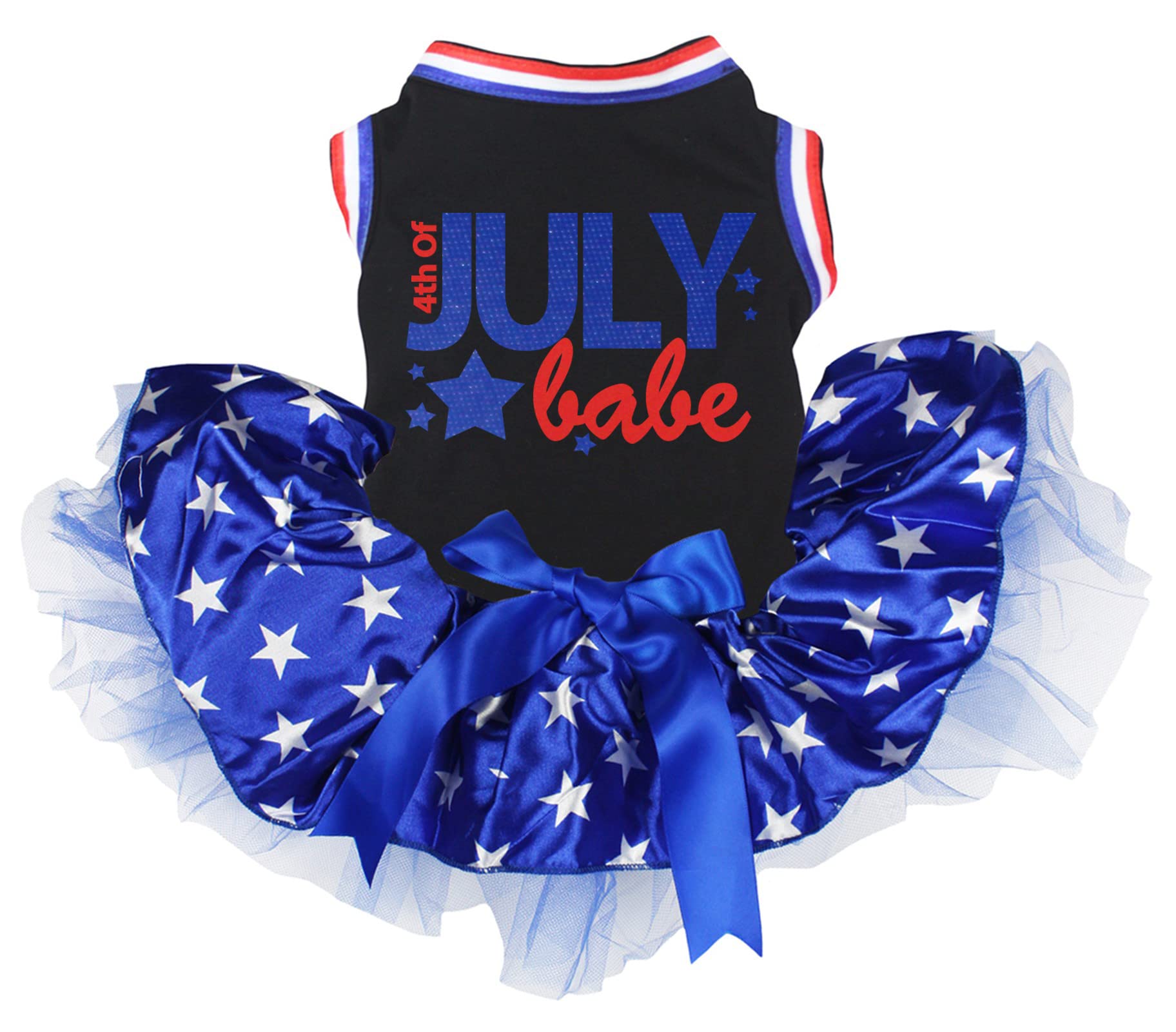Robe pour chien 4th of July Babe S - Finis les vêtements qui serrent