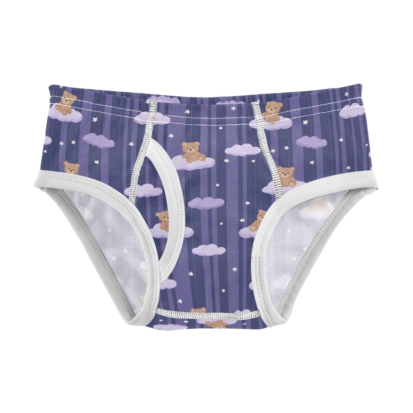 Boys Exclusive Briefs Toddler Underwear 95 Combed Cotton Boxerbriefs 2T Dark Blue Stripes with Teddy