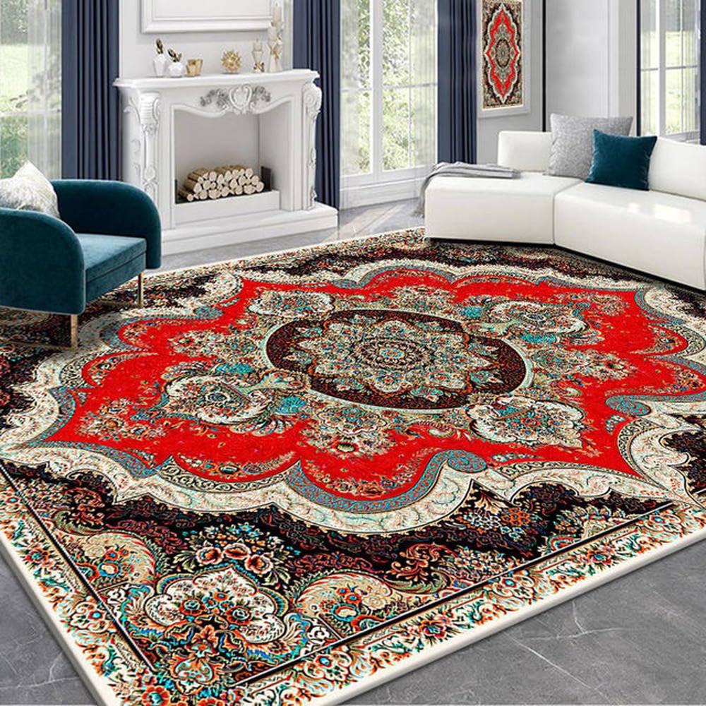 Tapis de salon de luxe doux grande taille 120x160cm pour chambre élégante