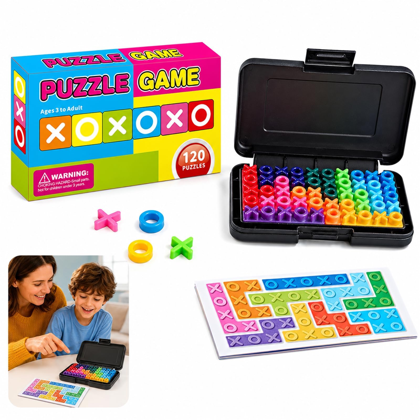 IQ Puzzle Set, 1 Logic Game for Brain Training