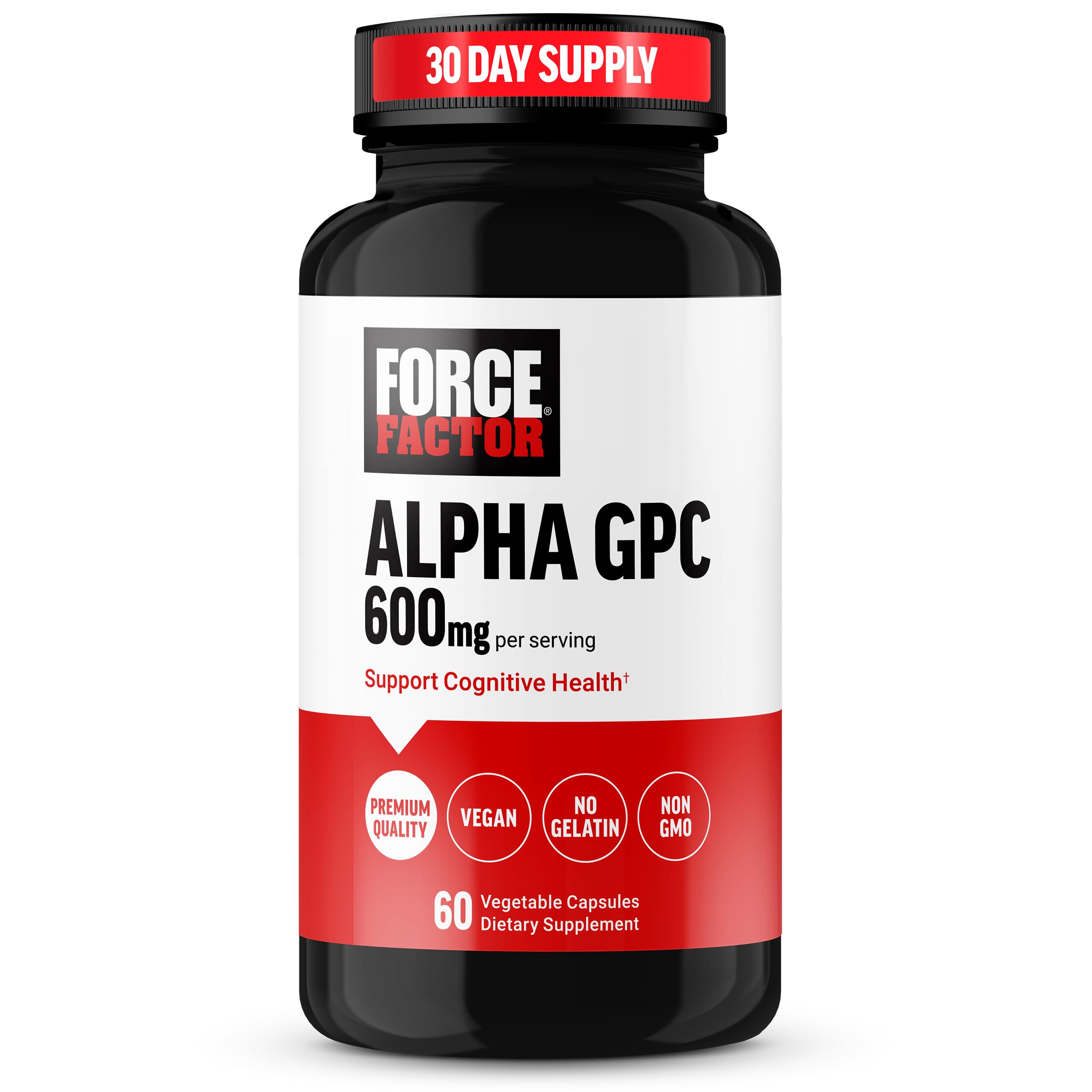Force Factor Alpha GPC Brain Supplement for Memory & Focus